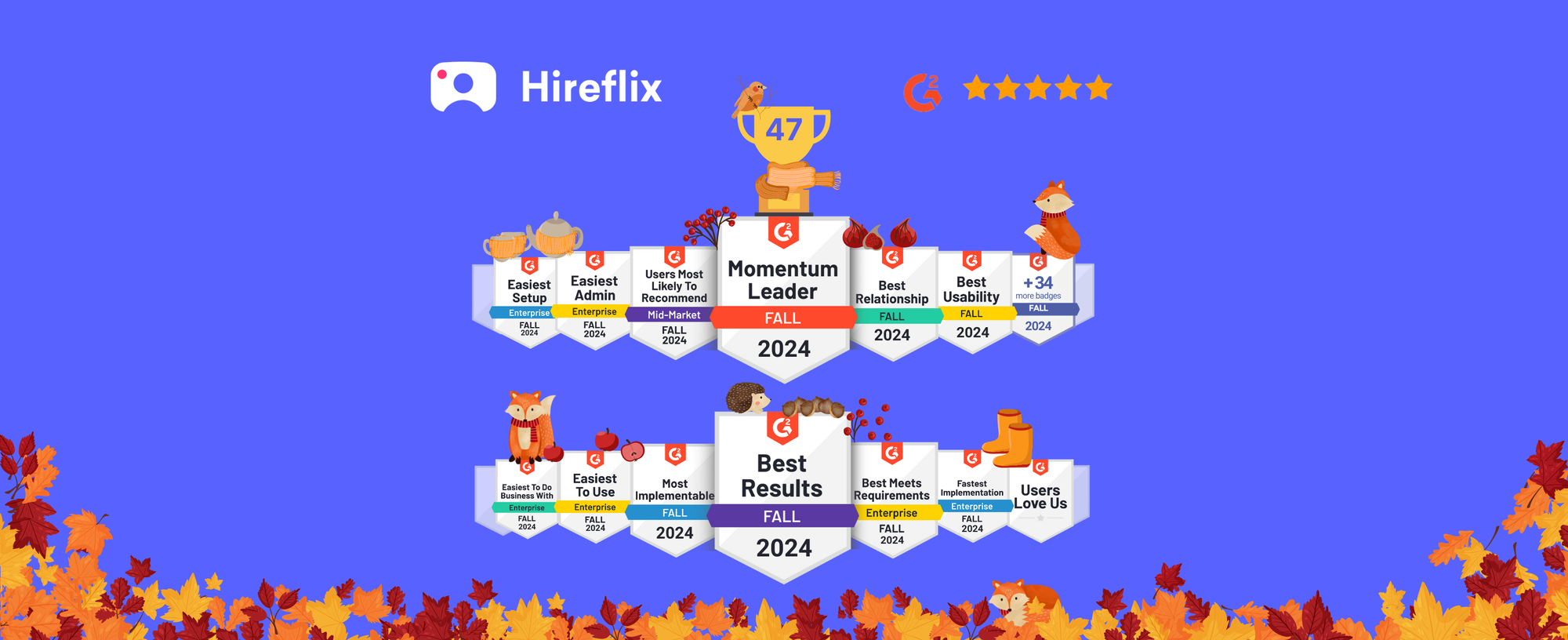 Hireflix Celebrates 47 Awards in G2 Fall 2024 Report