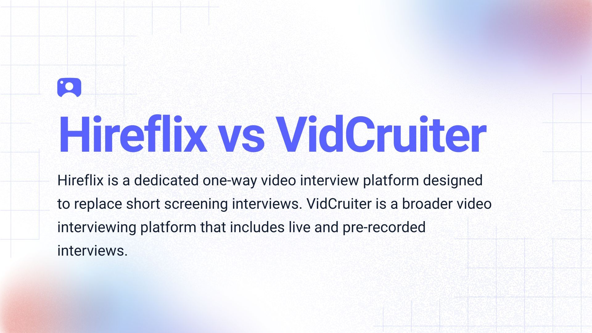 Hireflix vs VidCruiter